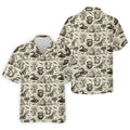 Halloween Witch Cat Pattern Men's Funny Golf Shirts, Unique Gift For Golfer, Polo For Men