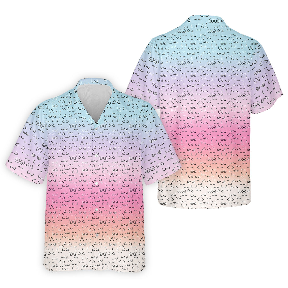 Funny Adult Humor Ombre Golf Shirt, Fun Men's Golf Polos, Polo Shirts For Men, Golf Gift For Him