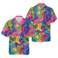 Liquid Marble Colorful Print Golf Tops For Men, Polo Shirts For Men, Golf Shirts For Men