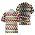 Colorful Easter Peeps Black Golf Shirt, Golf Shirts For Men, Cute Golf Outfit, Polo Shirts For Men