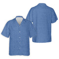 Blue Text Pattern Golf Polo Shirt, Golf Polo Shirts For Men, Mens Golf Apparel