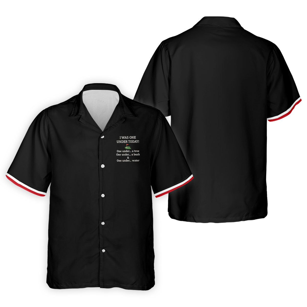I Was One Under Today Black Golf Shirt, Funny Golf Shirt, Golf Shirts For Men, Polo Shirts For Men