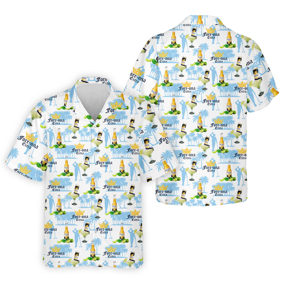 Fore-ona Extra Find Your Fairway Golfer Beer Men's Funny Golf Shirts, Golf Shirts For Men