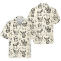 Vintage Donkey Sketch Pattern Hawaiian Golf Polo Shirt, Hawaiian Golf Shirt, Golf Shirts For Men