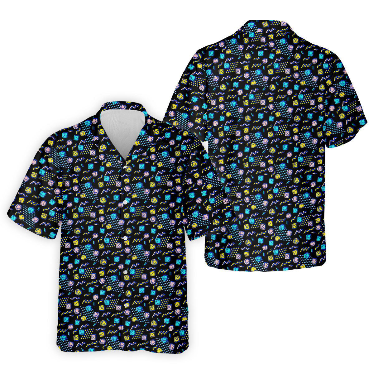 90s Dice Memphis Style Black Golf Shirt, Cute Golf Shirt, Polo Shirts For Men, Golf Shirts For Men