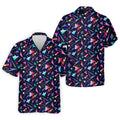 Retro Memphis Geometric Pattern Golf Polo Shirt, Men's Golf Polo, Golf Polo Shirts For Men