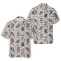 Mice and UFOs in a Fantasy Woodland Pattern Hawaiian Golf Polo, Golf Tops For Men, Golfing Apparel