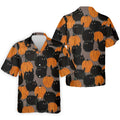 Black Cat Pumpkin Halloween Golf Polo Shirt, Mens Golf Apparel, Golf Shirts For Men