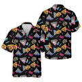 Abstract Geometric Leopard Zebra Animal Stripes 80s 90s Style Golf Tops For Men, Golf Shirts For Men