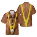 Funny Chicken Yellow Singlet Body Golf Shirt, Mens Golf Polo, Printed Golf Shirts