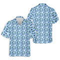 Funny Golf Cart Couple Pattern Men's Golf Shirt, Hawaiian Golf Shirt, Golf Apparel For Men