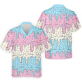 Ice Cream Drip Hawaiian Golf Shirt, Summer Sweets Men's Golf Shirt, Polo Shirts For Men