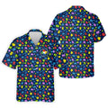 Awareness Understanding Acceptance Autism Puzzle Navy Men's Polo Shirt, Autism Awareness Shirt, Golf Shirts For Men