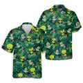 UFO and Alien Tropical Forest Hawaiian Golf Polo, Golf Tops For Men, Golfing Apparel