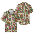 Tropical Bigfoot Adventure with Tiki Totems Design Hawaiian Golf Polo, Golf Tops For Men, Golfing Apparel