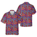Colorful Mandala Floral Pattern Zip Hoodie, Graphic Zip Hoodie, Hooded Sweatshirt For Men