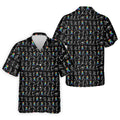 Rainbow Cancer Ribbon Stick Figure Golf Pattern Shirt, Printed Golf Shirts, Polo Shirts For Men