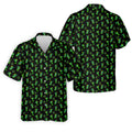 Neon Green Cocktails Three Leaf Clover St Patrick's Day Golf Shirt, Golf Gift For Men, Golf Shirts For Men