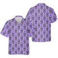 Purple Demon Face And Bat Halloween Polo Shirt, Golf Shirts For Men, Mens Golf Apparel