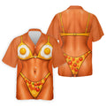 Funny Fried Egg Bikini Body Golf Shirt, Mens Golf Polo, Polo Shirts For Men, Printed Golf Shirts