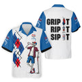Fore Right Funny Skeleton Golf And Beer Red White Men's Funny Golf Shirts, Polo Shirts For Men