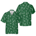 Stick Figure Golf Pose Shamrock Golf Shirt, St Patrick's Day Golf Tops For Men, Polo Shirts For Men
