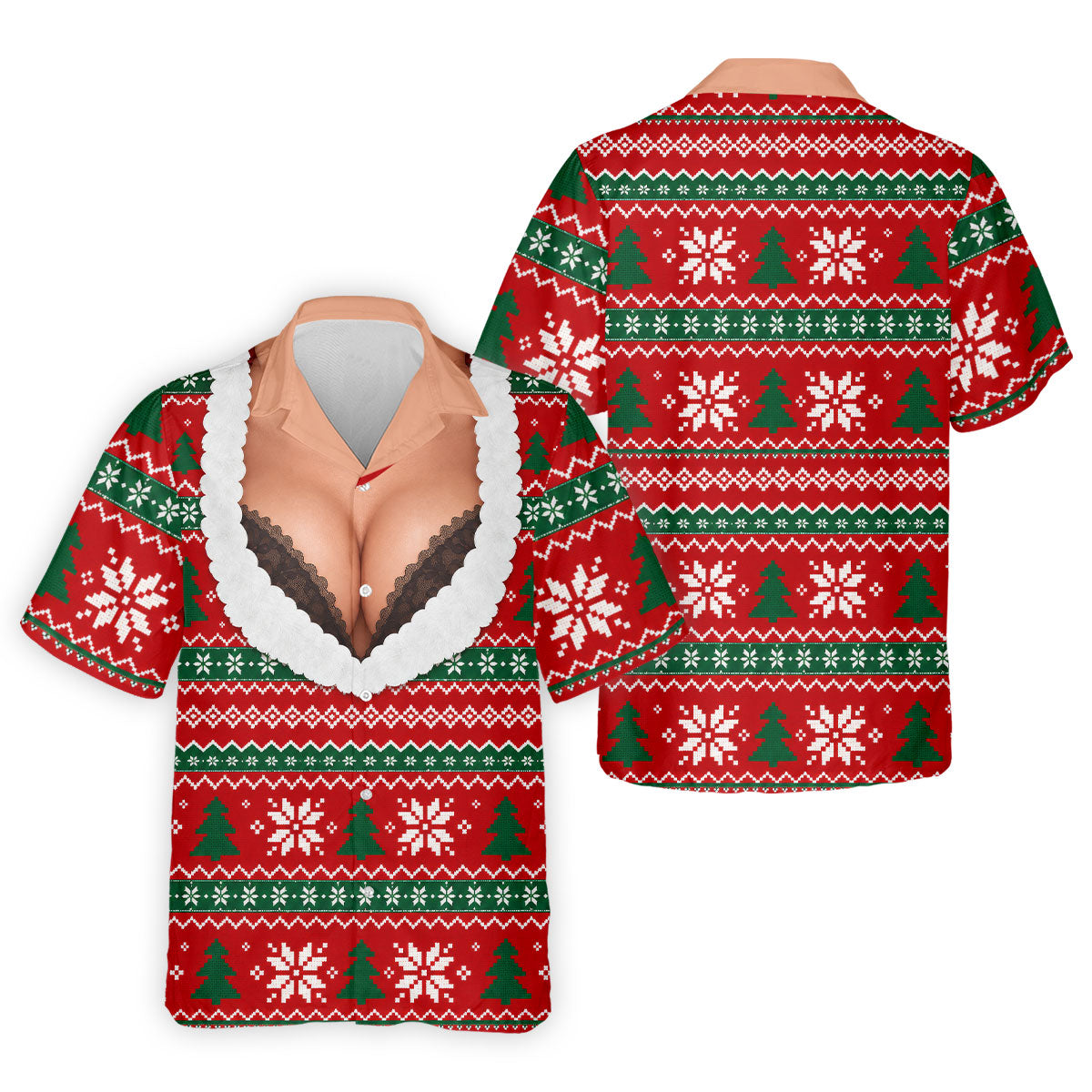 Funny Sexy Cleavage Christmas Golf Shirt, Golf Shirts For Men, Mens Golf Apparel