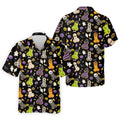 Funny Adult Halloween Cookie Pattern Polo Shirt, Men's Golf Shirt, Printed Golf Shirts