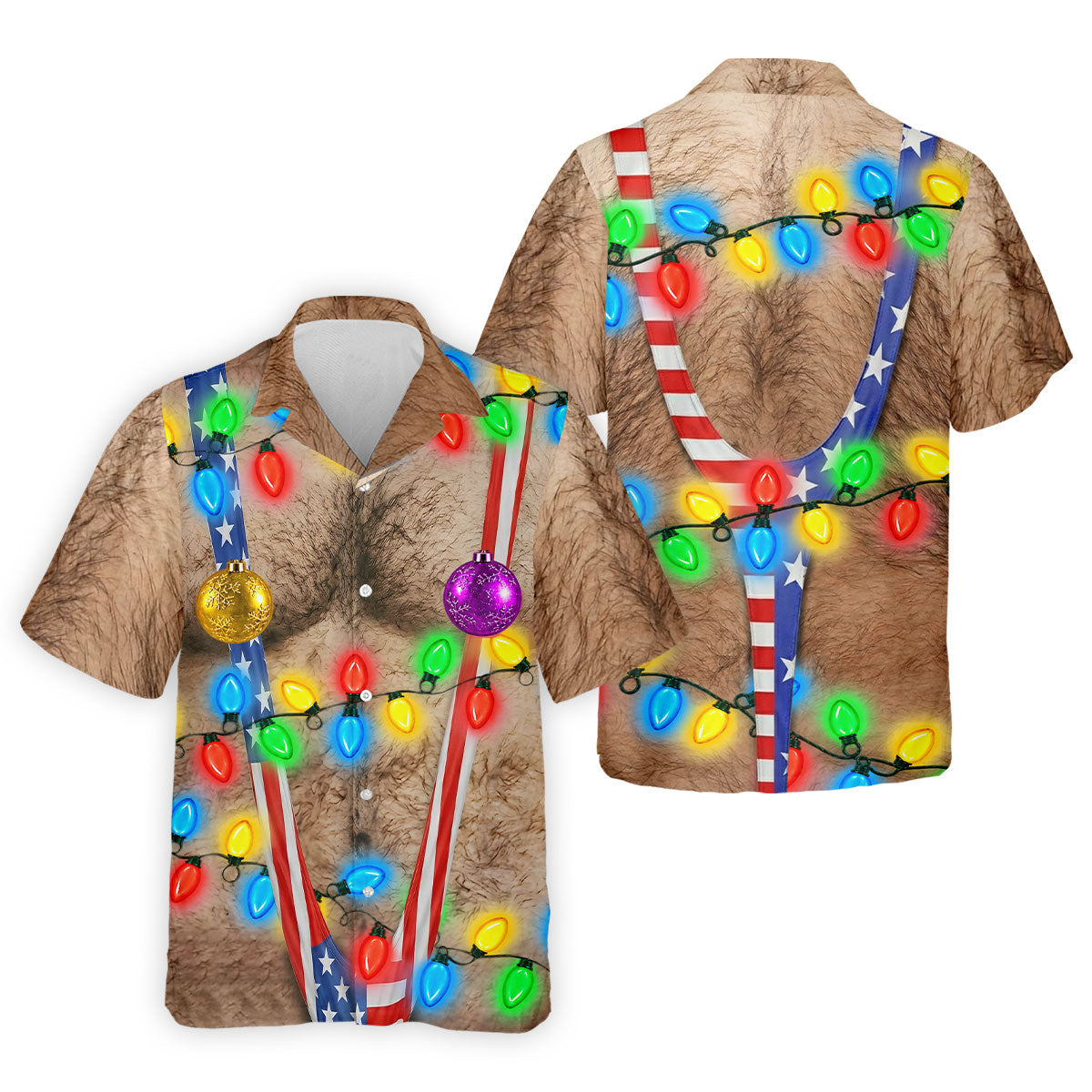 Lights Suspenders Christmas Golf Shirt, Golf Polo Shirts For Men, Mens Golf Shirts