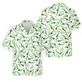 Dark Stout Beer St Patrick's Day Shamrocks White Golf Shirt, Polo Shirts For Men, Golf Shirts For Men
