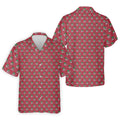Christmas Golf Cart Pattern Red Men's Golf Tops, Christmas Golf Shirt, Polo Shirts For Men