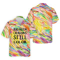 Broken Crayons Still Color Golf Polo Shirt, Men's Golf Shirt, Mental Health Awareness Shirt