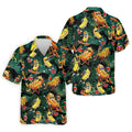 Funny Hot Dog Banana Tropical Hawaiian Golf Shirt, Mens Golf Polo, Printed Golf Shirts