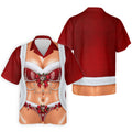 Elegant Santa Bra Bow Christmas Golf Shirt, Mens Golf Shirts, Polo Shirts For Men