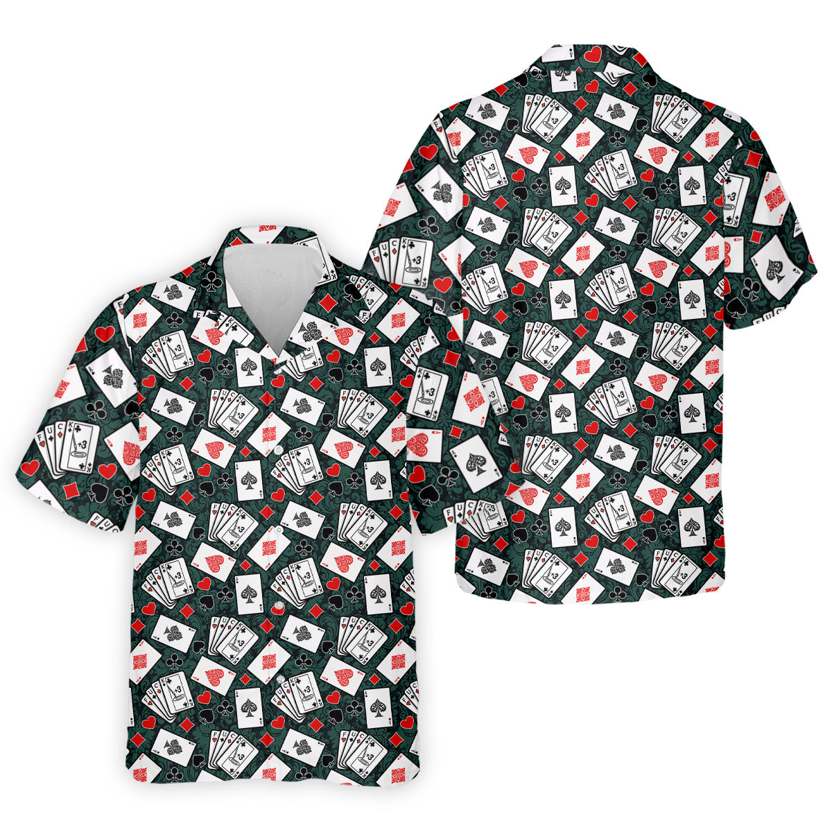Funny F*ck Three Putts Cards Casino Themed Golf Tops For Men, Polo Shirts For Men, Golf Shirts For Men
