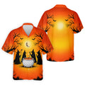Witch Cauldron Halloween Golf Polo Shirt, Halloween Shirts For Men, Mens Golf Polo