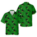 Green Witch Bubble Pattern Halloween Polo Shirt, Polo Shirts For Men, Men's Golf Shirt
