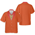 Orange Blue Tuxedo Men's Funny Golf Shirts, Father's Day Golf Shirt, Golf Gift For Dad