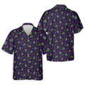 Funny Crocodile Mardi Gras Golf Shirts, Purple Golf Shirt, Golf Gift For Men, Golf Shirts For Men