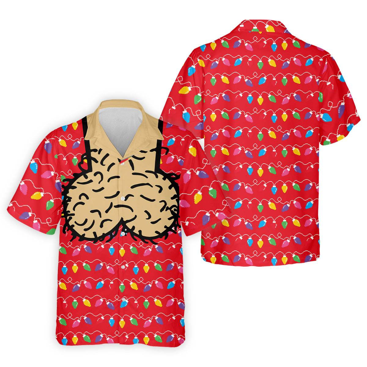 Cheeky Lights Christmas Golf Shirt, Mens Golf Shirts, Golf Apparel For Men