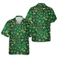 Beer Shamrock Neon Pattern St Patrick's Day Golf Shirt, Golf Tops For Men, Golf Shirts For Men