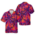 Purple Palm Tree Tropical Island Golf Shirt, Mens Golf Polo, Printed Golf Shirts