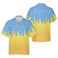 Ice Cream Pattern Hawaiian Golf Shirt, Summer Vibe Men's Golf Shirt, Polo Shirts For Men