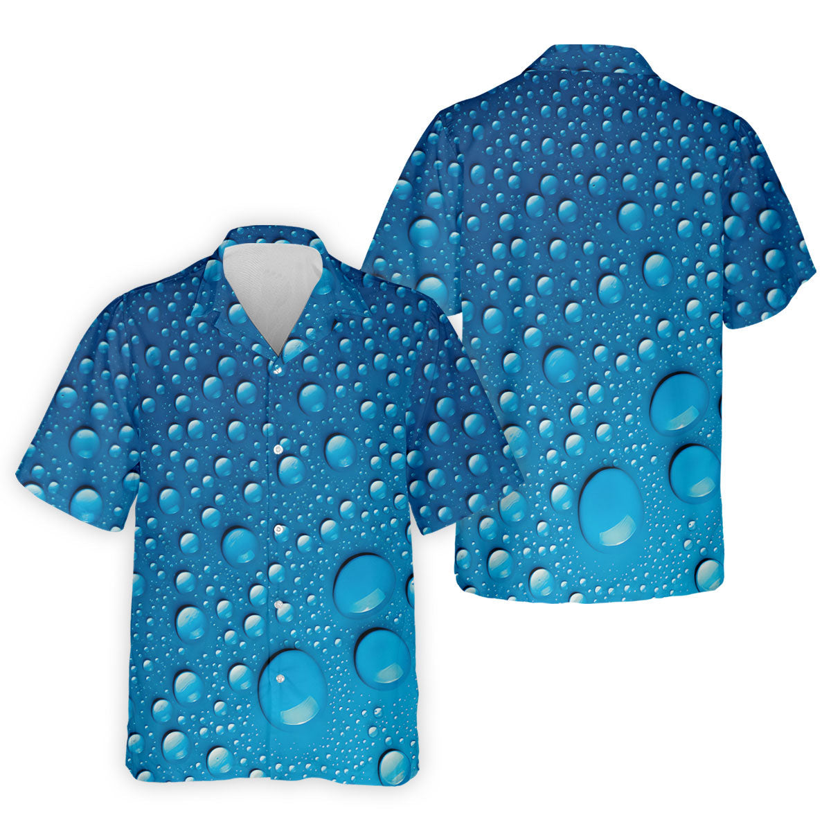 Rain Drops Blue Golf Shirt, Golf Tops For Men, Golf Shirts For Men, Polo Shirts For Men
