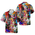 Colorful Abstract Graffiti Street Art Golf Shirt, Mens Golf Polo, Golf Apparel For Men