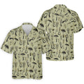 Mushroom Pattern Hand-drawn Art Hawaiian Golf Shirt, Men's Golf Shirt, Polo Shirts For Men