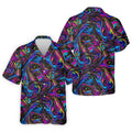 Vibrant Neon Liquid Marble Abstract Golf Shirt, Mens Golf Shirts, Golf Polo Shirts For Men
