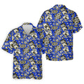 Casino Golf Pattern Blue Hawaiian Golf Polo Shirt, Golf Shirts For Men, Mens Golf Apparel