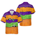 Funny Halloween Peeping Eyes Polo Shirts For Men, Golf Tops For Men, Halloween Golf Shirt