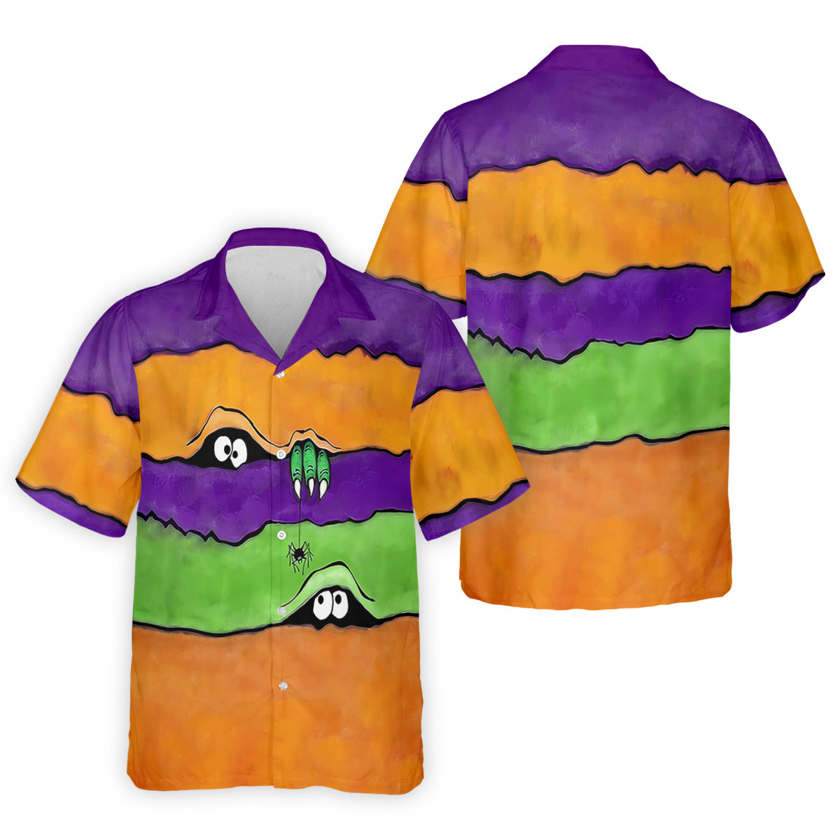 Funny Halloween Peeping Eyes Polo Shirts For Men, Golf Tops For Men, Halloween Golf Shirt